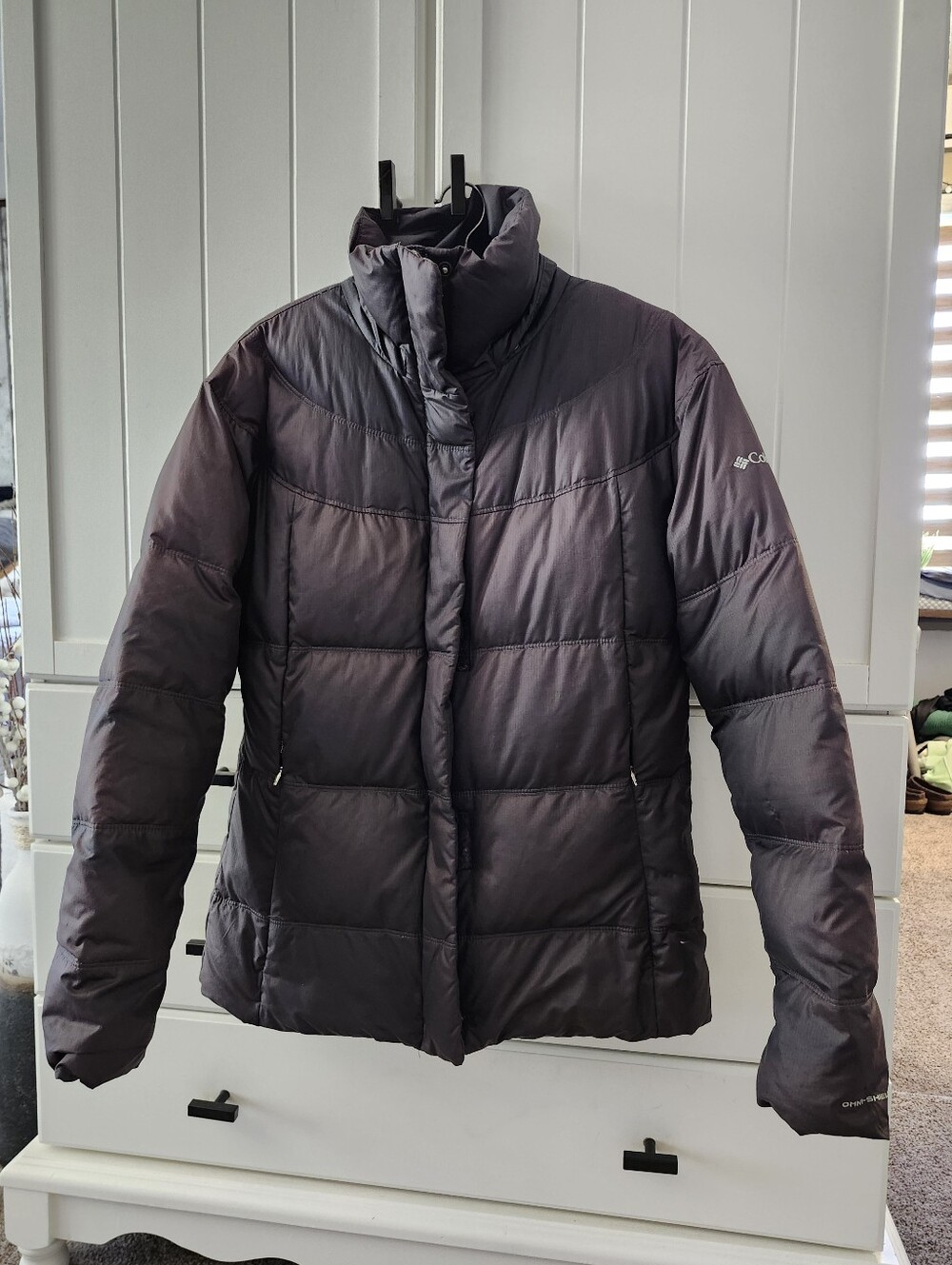 Columbia Women's Dark Gray Puffer Jacket - Insulated Winter Coat Sz S